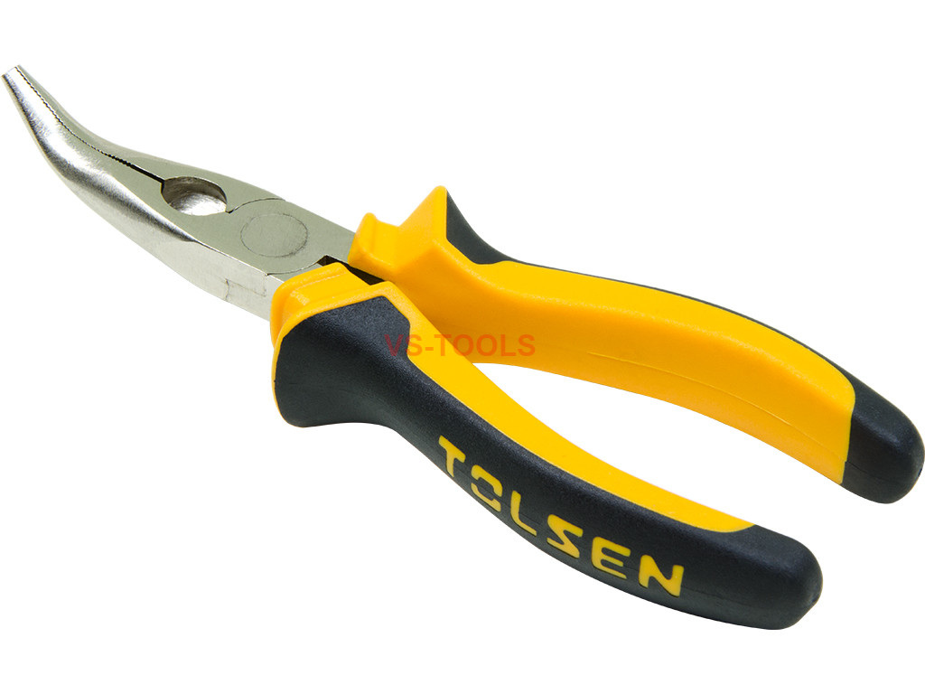 Tolsen Industrial 6" 160mm Bent Snip Needle Nose Pliers
